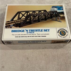 Vintage Bachmann Bridge 'N Trestle Set - Black and Blue